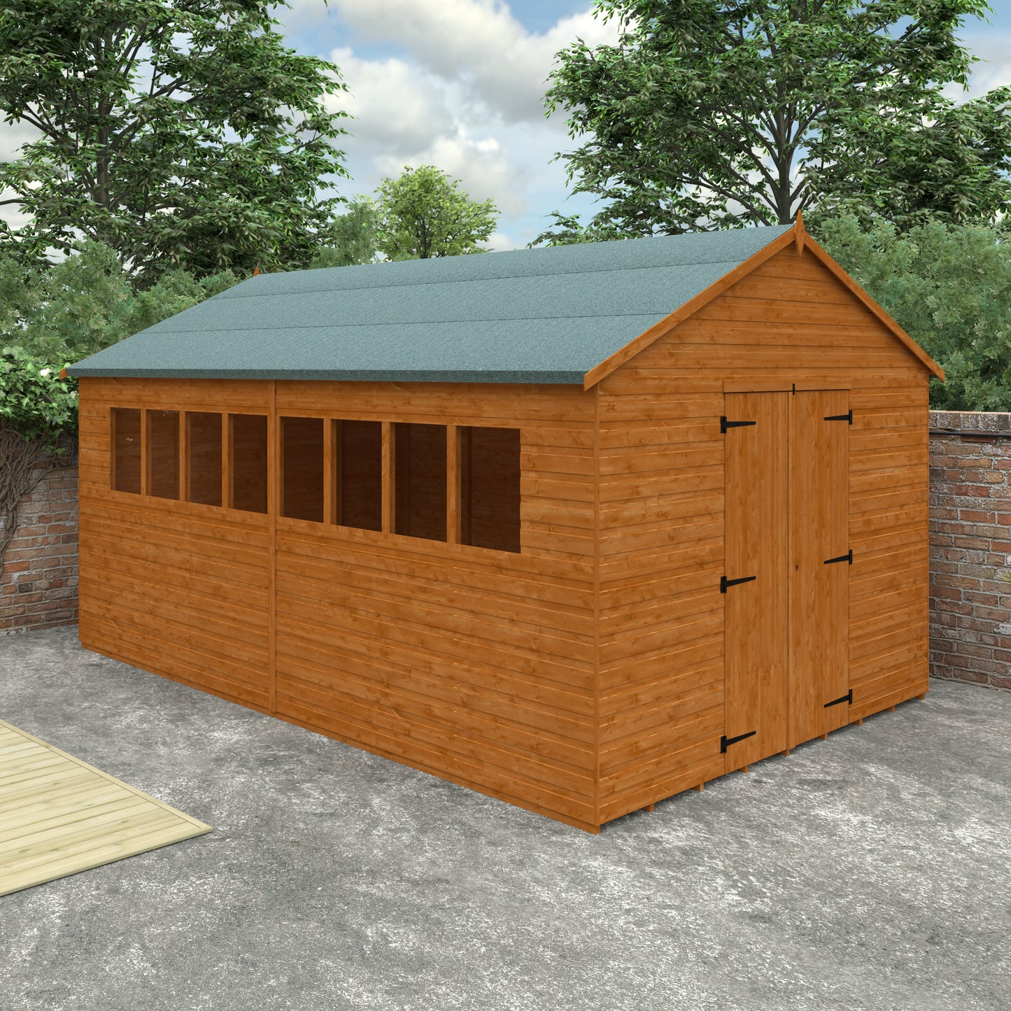 XL Wooden Workshop Shed