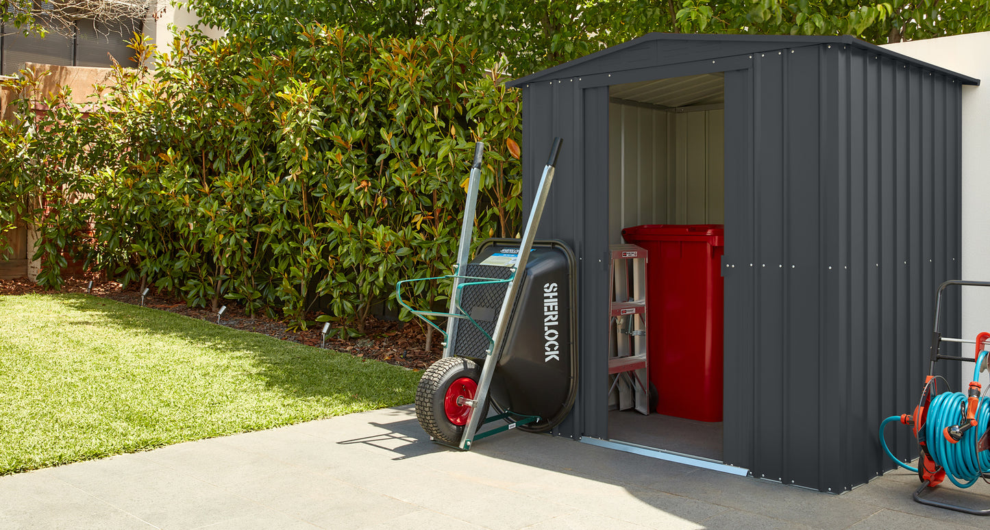 Globel Apex Metal Garden Shed