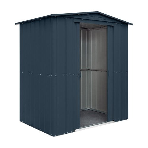 Globel 6x5ft Apex Metal Garden Shed - Grey