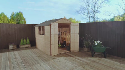 Wooden Garden Shed Overlap Apex Roof - Great Value