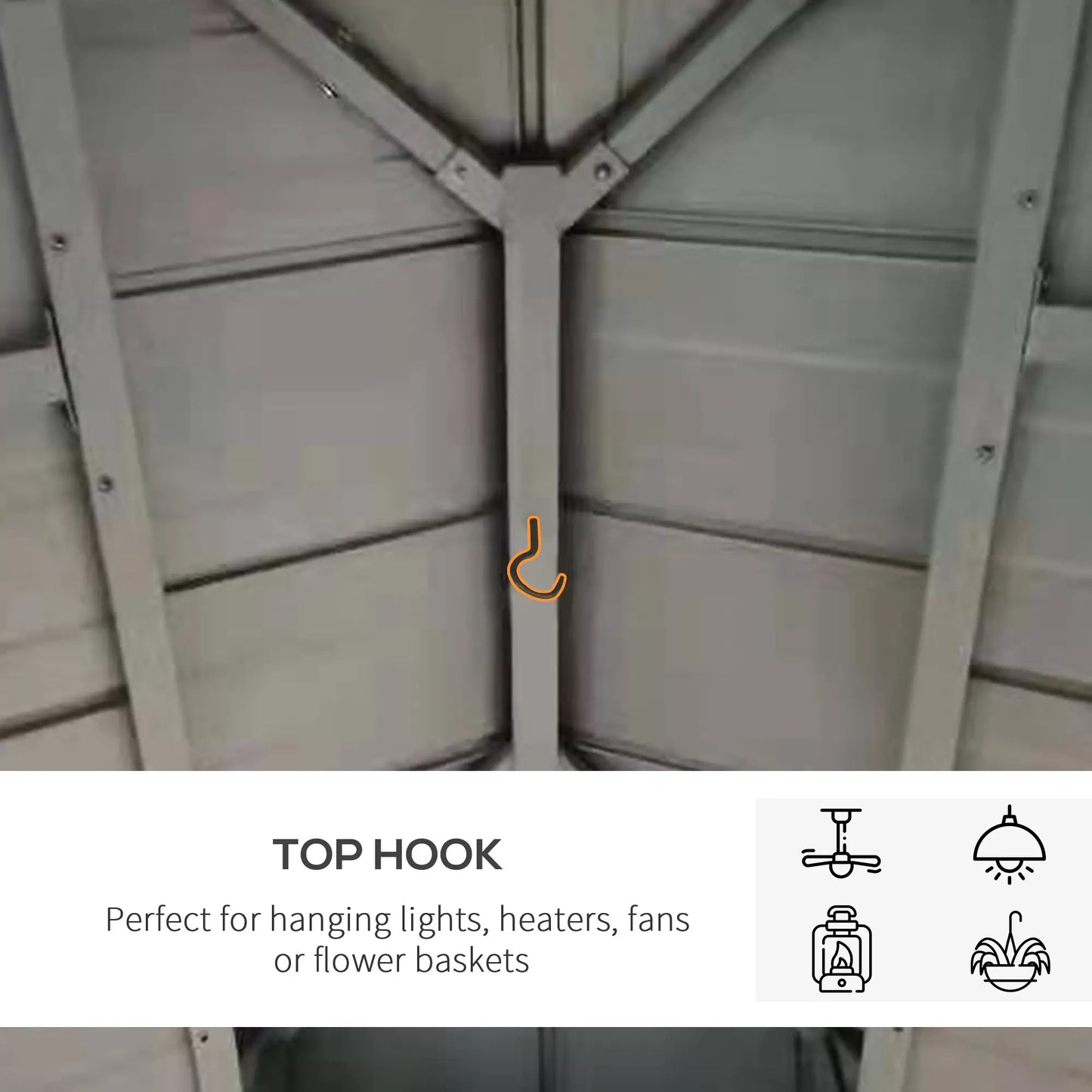 Outsunny 3.5 x 3.5m Wood Frame Hardtop Gazebo w/ Double Vented Roof, Black