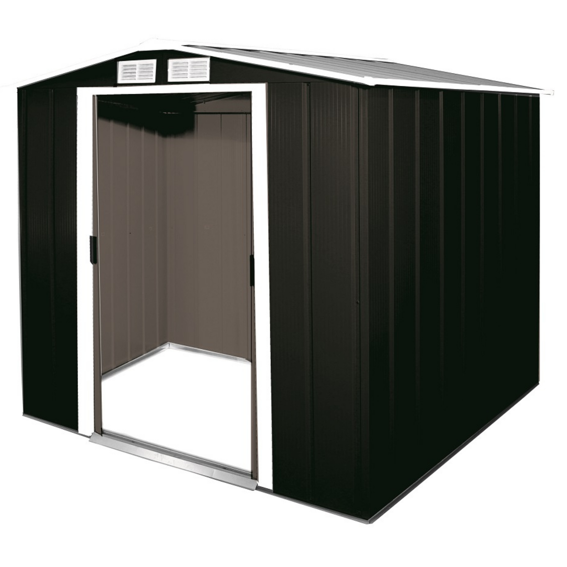 Sapphire 6x6ft Apex Metal Shed - Grey