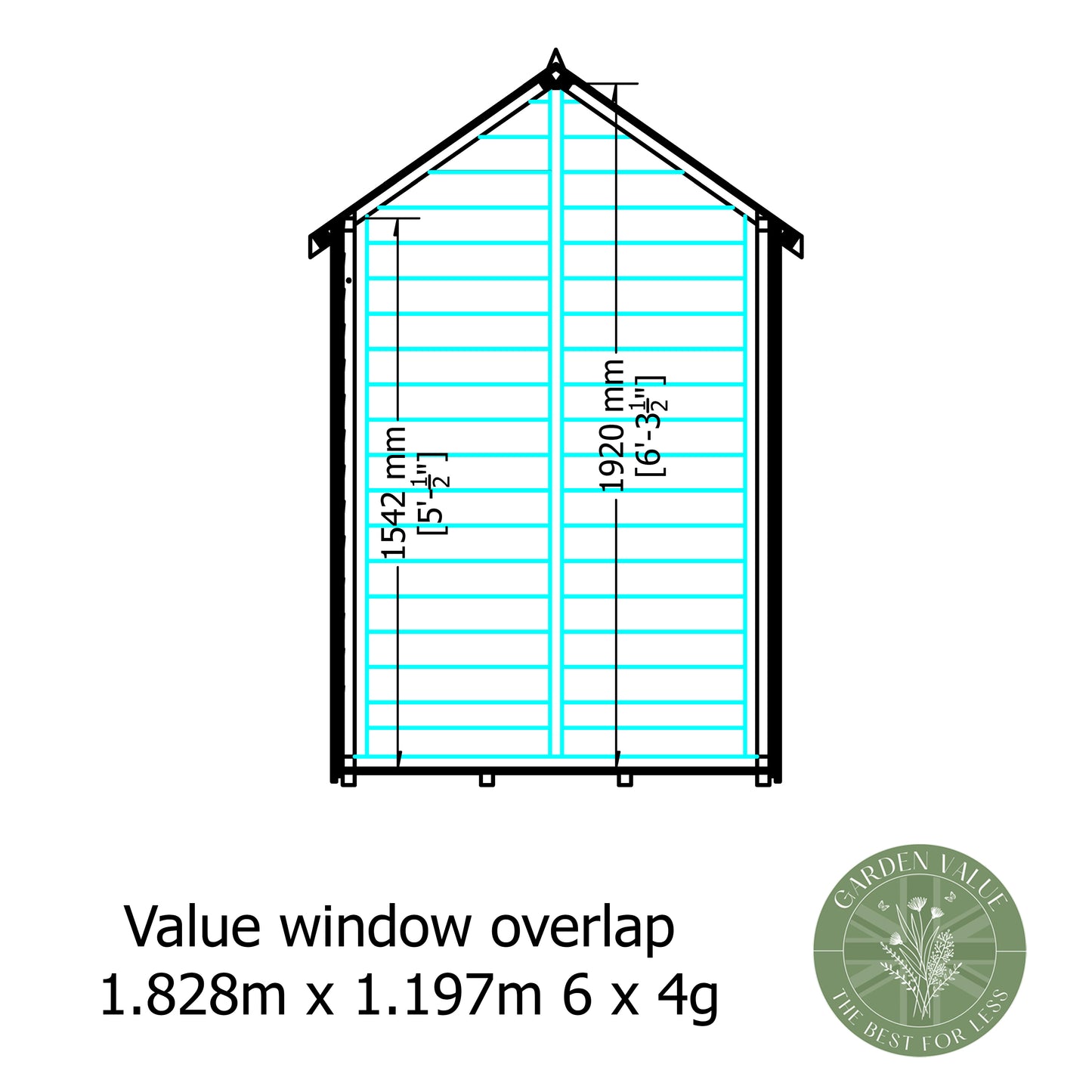 Garden Value Overlap 6' x 4' with or without windows