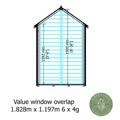 Garden Value Overlap 6' x 4' with or without windows