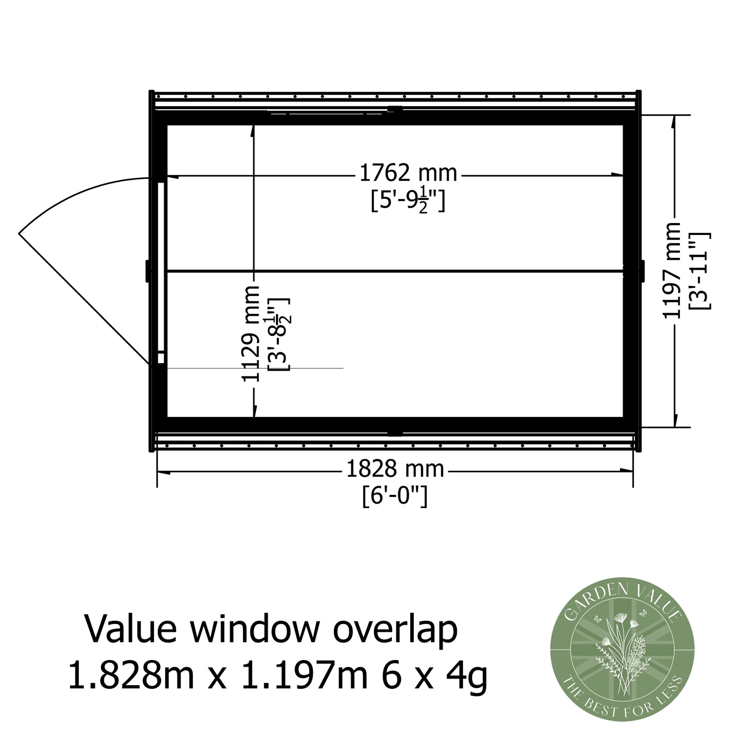 Garden Value Overlap 6' x 4' with or without windows