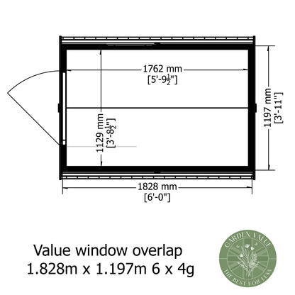 Garden Value Overlap 6' x 4' with or without windows